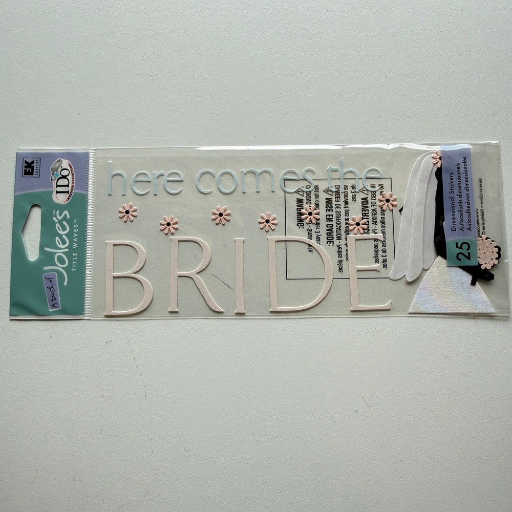 EK Success Jolee's Boutique I Do Wedding Here Comes The Bride Stickers EKWJT022